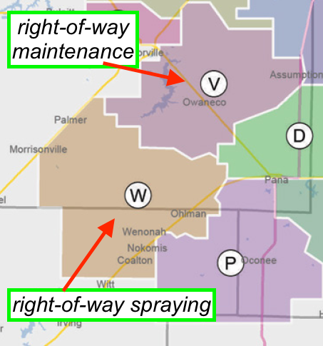 graphic of areas to be worked on